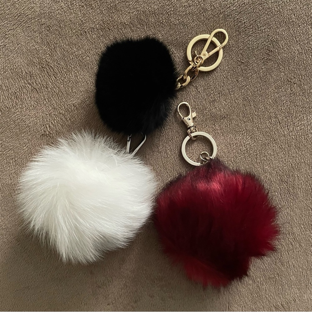 Michael Kors Fur Ball Keychains (3 Pack)
